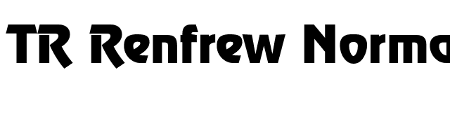 TR Renfrew Normal font preview