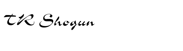 TR Shogun font preview