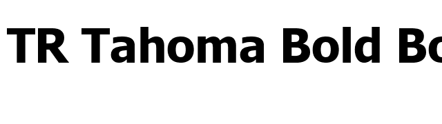 TR Tahoma Bold Bold font preview