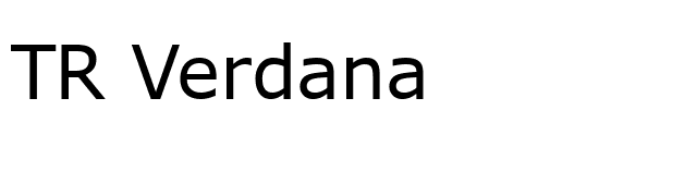 TR Verdana font preview