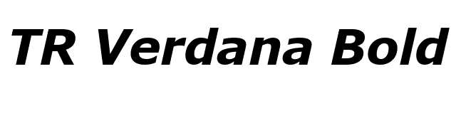 TR Verdana Bold Italic font preview