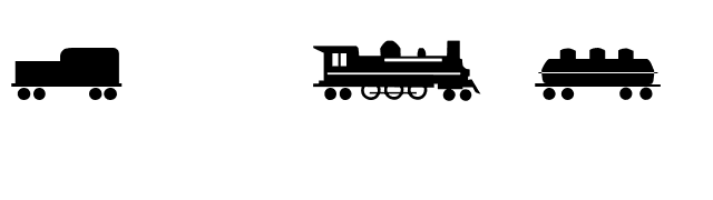 Trains Regular font preview