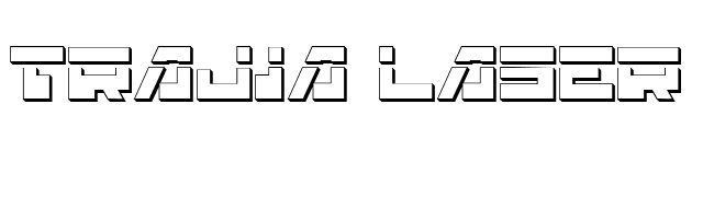 Trajia Laser 3D font preview