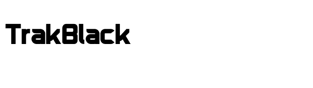 TrakBlack font preview