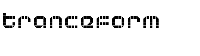 Tranceform font preview