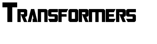 Transformers font preview