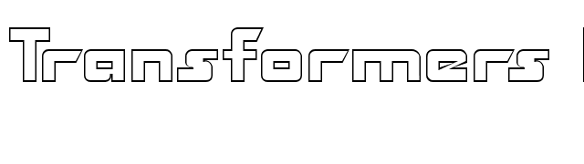 Transformers Hollow Normal font preview