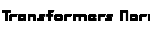 Transformers Normal font preview