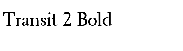 Transit 2 Bold font preview