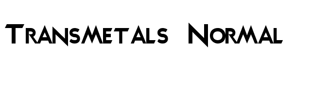 Transmetals Normal font preview