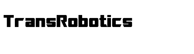 TransRobotics font preview