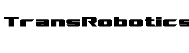 TransRobotics Extended font preview