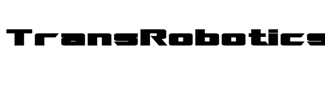 TransRobotics Extended Bold font preview