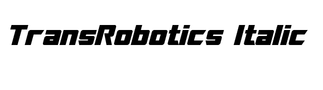 TransRobotics Italic font preview