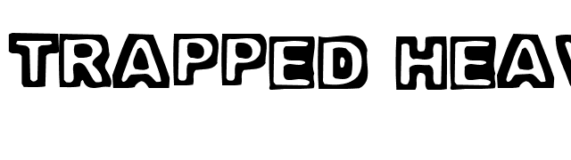 Trapped Heavy font preview