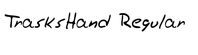 TrasksHand Regular font preview