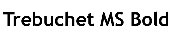 Trebuchet MS Bold font preview