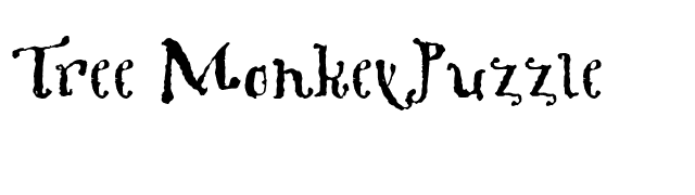 Tree MonkeyPuzzle font preview