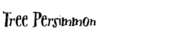 Tree Persimmon font preview