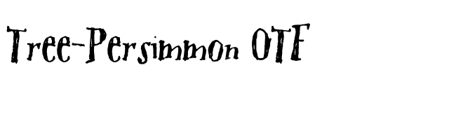 Tree-Persimmon OTF font preview