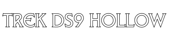 Trek DS9 Hollow font preview