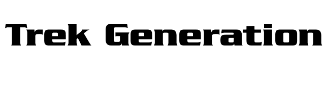 Trek Generation 1 font preview