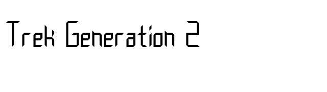 Trek Generation 2 font preview