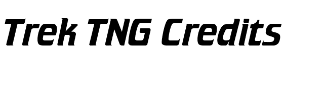 Trek TNG Credits font preview