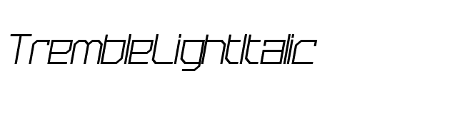 TrembleLightItalic font preview