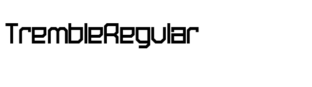 TrembleRegular font preview