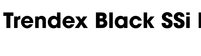 Trendex Black SSi Bold font preview