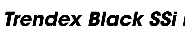 Trendex Black SSi Bold Italic font preview