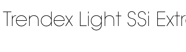 Trendex Light SSi Extra Light font preview