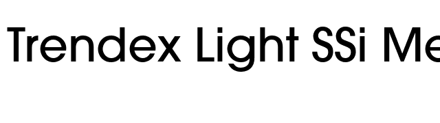 Trendex Light SSi Medium font preview