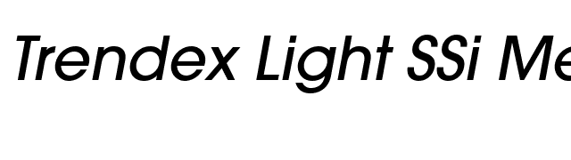 Trendex Light SSi Medium Italic font preview