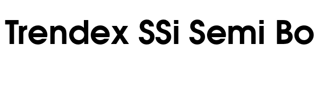 Trendex SSi Semi Bold font preview