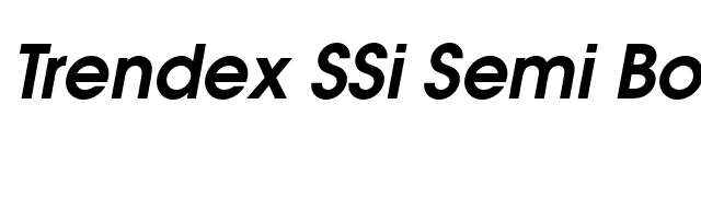 Trendex SSi Semi Bold Italic font preview