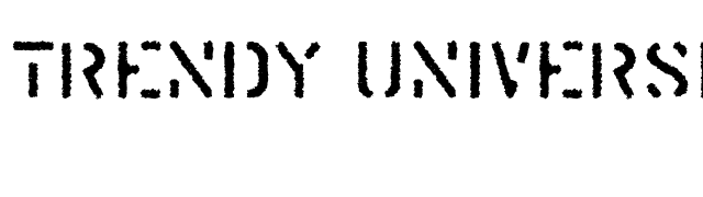 Trendy University font preview