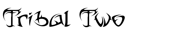 Tribal Two font preview