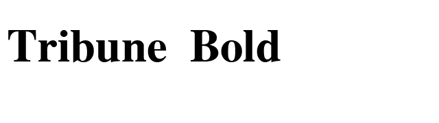 Tribune Bold font preview