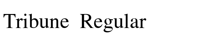 Tribune Regular font preview