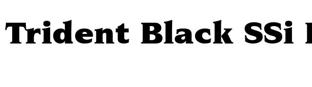 Trident Black SSi Black font preview