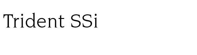 Trident SSi font preview