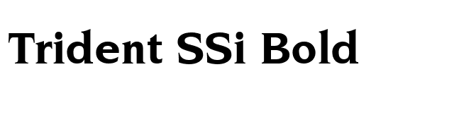 Trident SSi Bold font preview