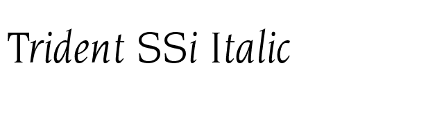 Trident SSi Italic font preview