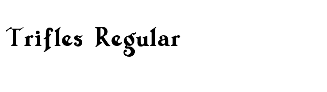 Trifles Regular font preview