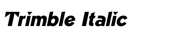 Trimble Italic font preview