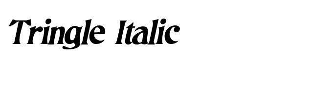 Tringle Italic font preview