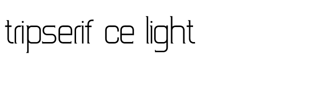 TripSerif CE Light font preview