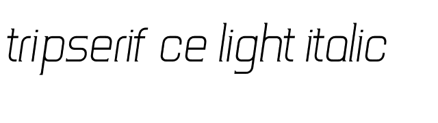 TripSerif CE Light Italic font preview